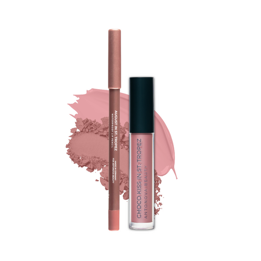 Choco kiss in St.Tropez elixir + Lip pencil